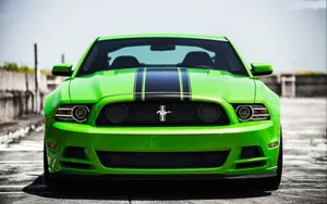 Green Ford Mustang Boss Wallpaper