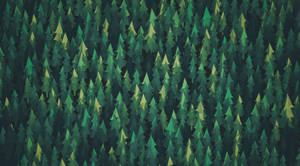 Green Forest Vector Art Wallpaper