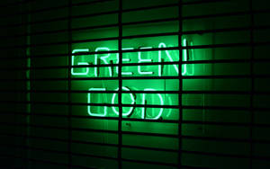 Green God Neon Green Aesthetic Wallpaper