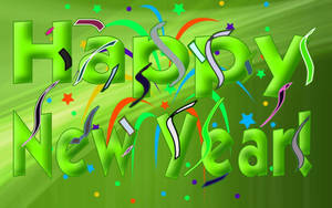 Green Happy New Year 2021 Greeting Wallpaper