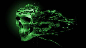 Green Hd Skull Wallpaper