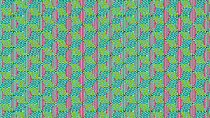 Green Hexagon Lines Pattern Wallpaper