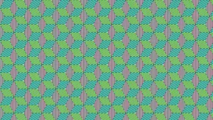 Green Hexagon Lines Pattern Wallpaper
