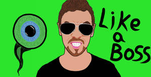 Green Jacksepticeye Like A Boss Wallpaper