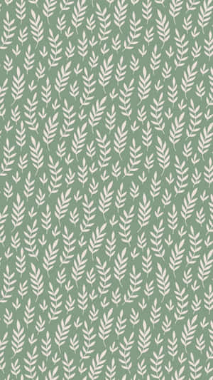 Green Leaf Pattern Background Wallpaper