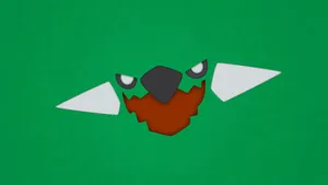 Green Minimalist Torterra Face Wallpaper