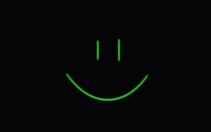 Green Neon Smile Wallpaper