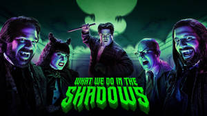 Green Neon What We Do In The Shadows Wallpaper