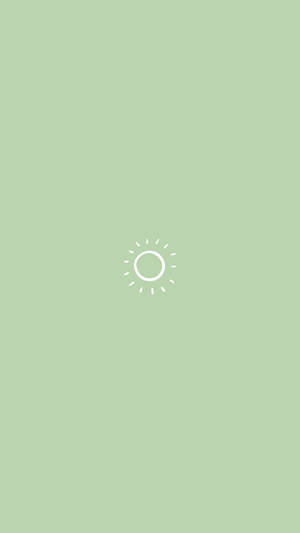 Green Pastel Iphone Sun Art Wallpaper