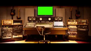 Green Screen Music Studio Wallpaper