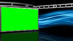 Green Screen With Metal Frame Wallpaper