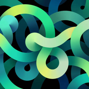 Green Swirls Ipad Air 4 Wallpaper
