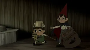 Greg Holding Frog Over The Garden Wall Wallpaper