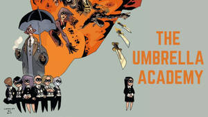 Grey And Orange The Umbrella Academy Wallpaper