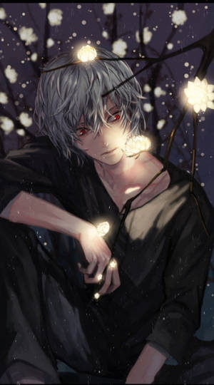 Grey-haired Aesthetic Anime Boy Wallpaper