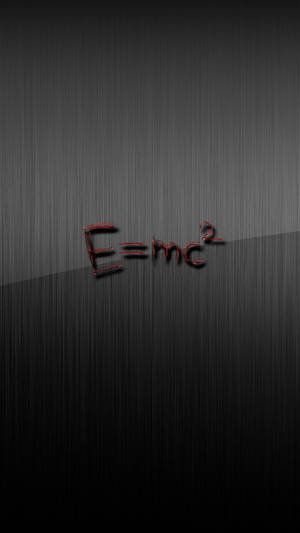 Grey Iphone Showcasing Einstein's Theory Equation Wallpaper. Wallpaper