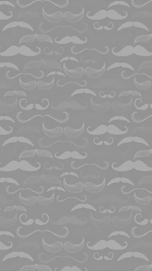 Grey Moustache Cute Iphone Lock Screen Wallpaper