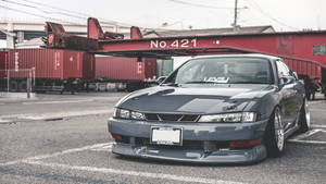 Grey Nissan Silvia S14 Wallpaper