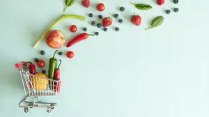 Grocery Items Scatter Wallpaper
