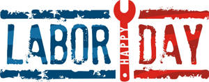 Grunge Happy Labor Day Logo Wallpaper