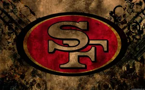 Grunge Royal Pattern Sf 49ers Logo Wallpaper