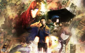 Grunge Steins Gate Poster Wallpaper