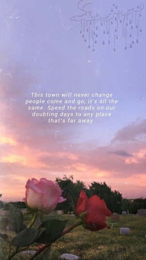 Grunge Tumblr Aesthetic Pink And Red Roses Wallpaper