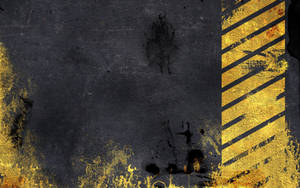 Grunge Yellow Crossing Marking Wallpaper