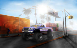 Gta San Andreas Action-packed Gameplay With Main Character Cj Wallpaper