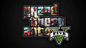 Gta V Logo Collage Wallpaper