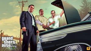 Gta V Protagonists With Delivery Wallpaper