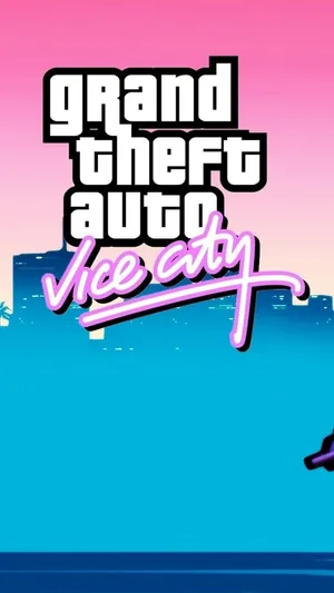 Gta Vc Pink Blue Mobile Wallpaper