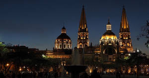 Guadalajara Glowing Cathedral Wallpaper