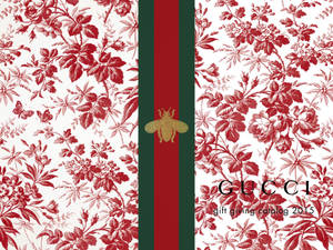 Gucci Bee Red Garden Wallpaper
