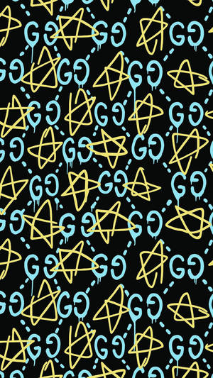 Gucci Gg Star Pattern Wallpaper
