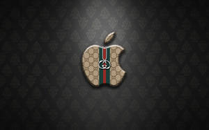 Gucci Pattern Apple Logo Wallpaper