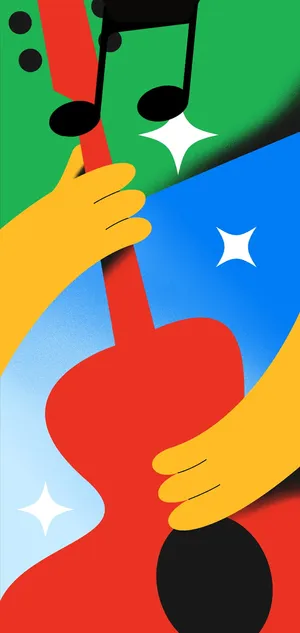 Guitar Graphic Art Google Pixel 4 Wallpaper