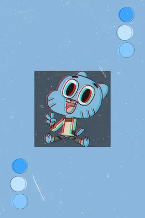 Gumball Minimalist Blue Aesthetic Wallpaper