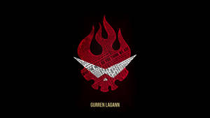 Gurren Lagann Red Logo Wallpaper