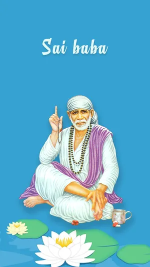 Guru And Master Sai Baba Phone Wallpaper