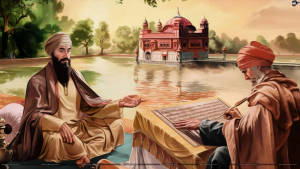 Guru Ji In The Lake Wallpaper