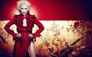 Gwen Stefani Red Ruffles Wallpaper
