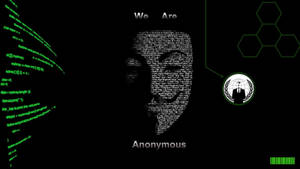 Hacker 4k Mask With Matrix Code Wallpaper