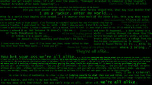 Hacker Collage Cryptic Message Wallpaper