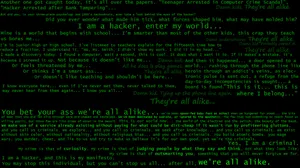 Hacker Collage Cryptic Message Wallpaper