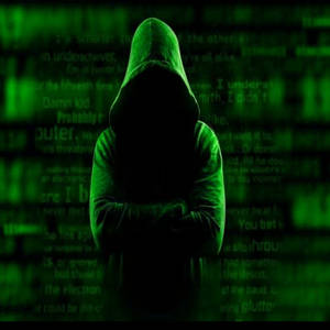 Hacker In Green Hoodie Hacking Android Wallpaper