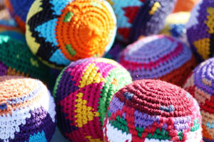 Hacky Sack Crochet Colorful Aesthetic Wallpaper