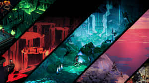 Hades Game Underworld Realms Collage Wallpaper