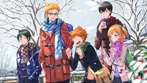 Haikyuu Friends In Winter Wallpaper