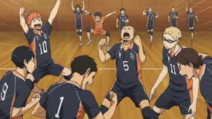 Haikyuu Team Celebration Wallpaper